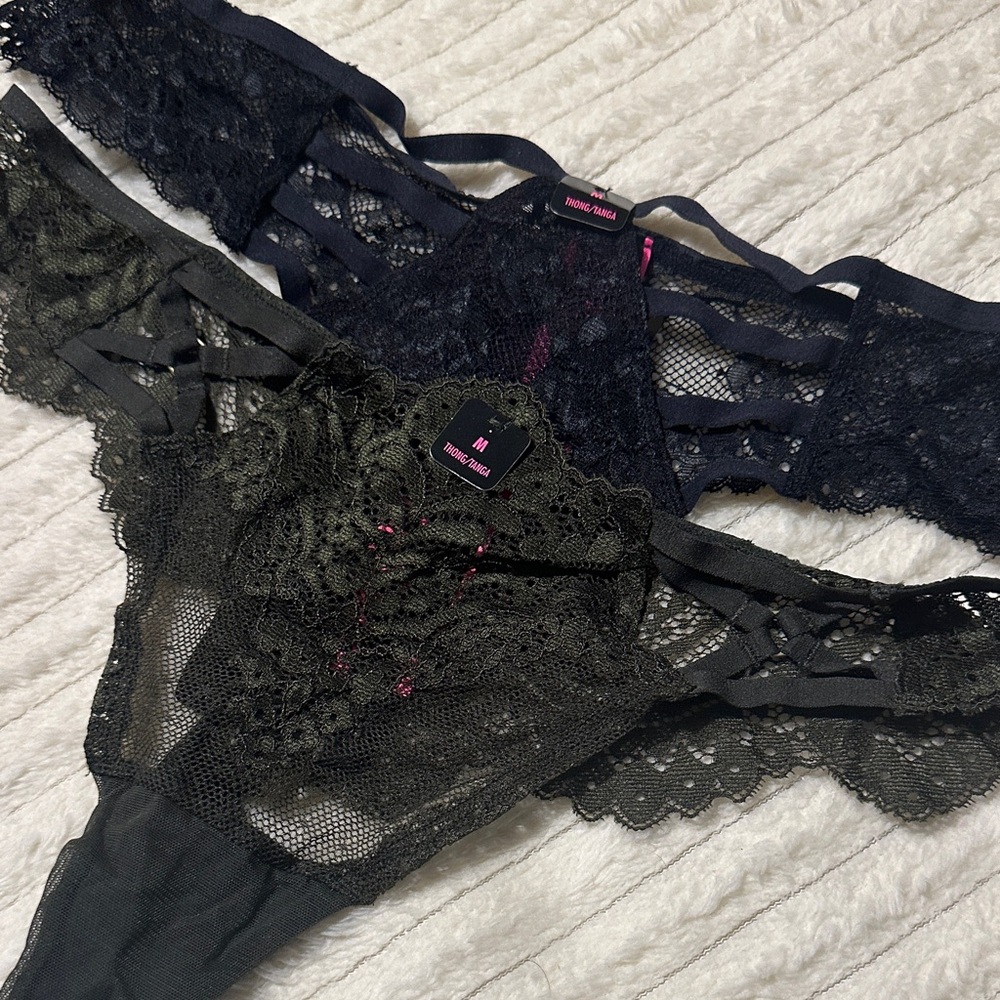 Lace thong duo NWT